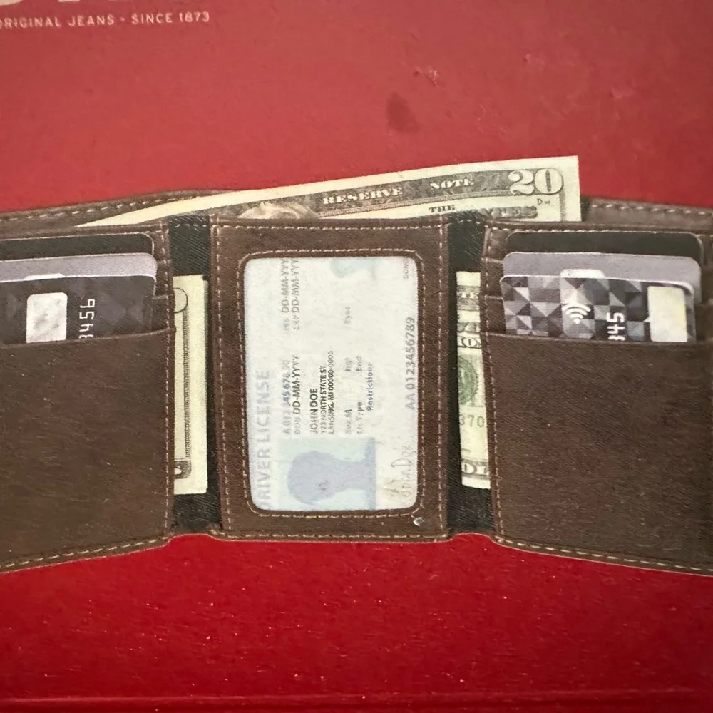 NWT Levi trifold RFID wallet